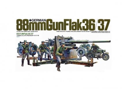 FLAK 88mm + motocykel  1/35