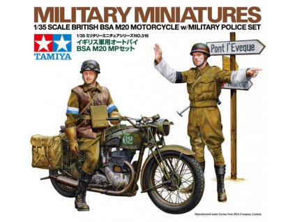 British BSA M20 Motorcycle Military Police 1/35