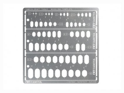 Modellierschablone oval RR 1–6 mm