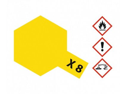 Tamiya Acrylfarbe X-8 – Zitronengelb glänzend, 23 ml