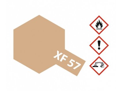 Tamiya Acrylfarbe XF-57 – Flat Buff (Gelbbraun) Matt 23 ml