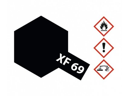 Barva Tamiya Acrylic XF-69 - Flat NATO Black Matt 23ml