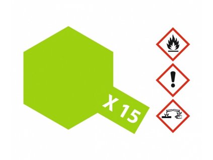 Tamiya Acrylfarbe MINI X-15 – Hellgrün glänzend, 10 ml