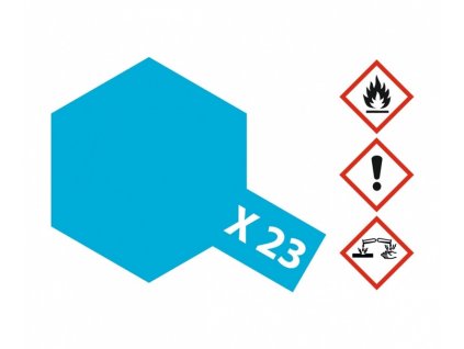 Tamiya Acrylfarbe MINI X-23 – Klarblau glänzend, 10 ml