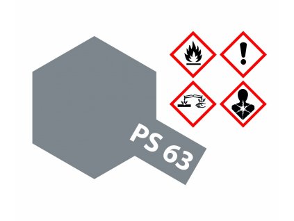 Tamiya lexan spray paint - PS-63 Bright Gun Metal Polycarbonate 100ml