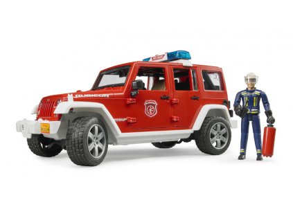 Jeep Wrangler Rubicon hasičské s figúrkou 1/16