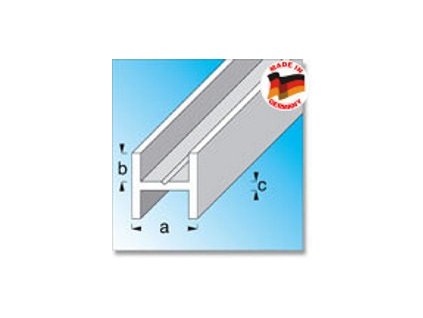 ALU profil H 7,5x7,5x1000mm ALFER