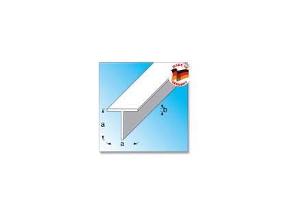 ALU profil - T - 7,5 x 7,5 x 1000mm ALFER