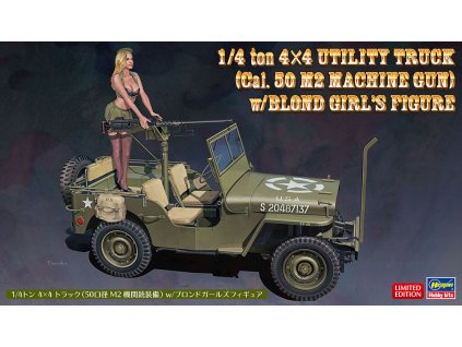 4x4 Truck w M2 machine gun and Blond Girl 1/24 Hasegawa