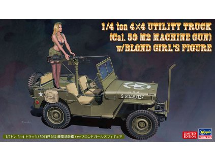 4x4 Truck w M2 machine gun and Blond Girl 1/24