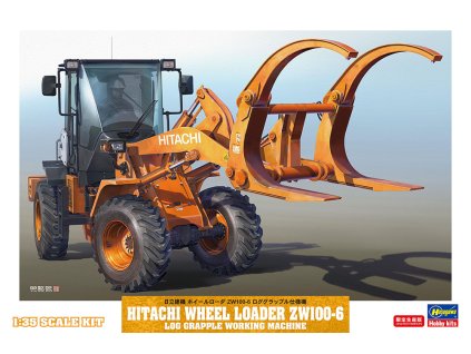 hitachi wheel loader zw100 6 log grapple working machine 1 35 hasegawa 66105 08