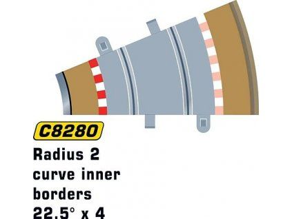 Curve R2 with inner borders 22.5° 4pcs