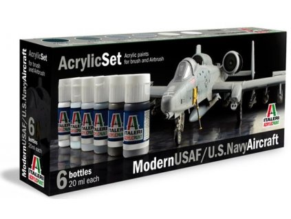 Italeri Acrylic Paint Set - Modern USAF/U.S. Navy Aircraft 6x20ml