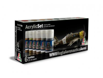 Italeri Acrylfarben-Set – Flugzeuge der Luftwaffe im Zweiten Weltkrieg (6 x 20 ml)