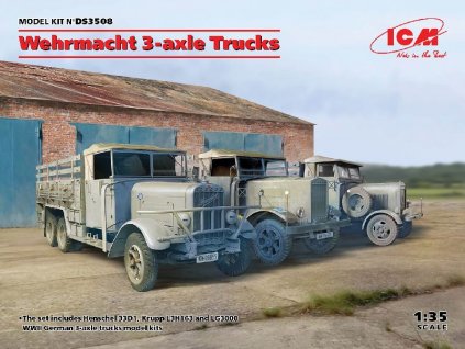 Wehrmacht 3ax Trucks (Hen. 33D1, Krupp L3H163, LG3000) 1/35