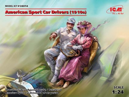 American Sport Car Drivers 1910s (1 male, 1 female fig.) 1/24