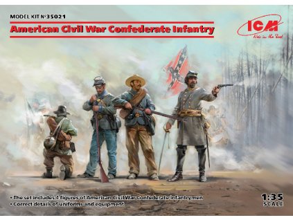 American Civil War Confederate Infantry 1/35