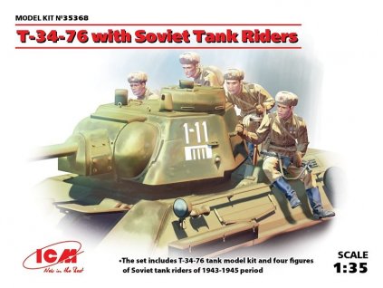 T-34/76 With Soviet Tank Riders 1/35