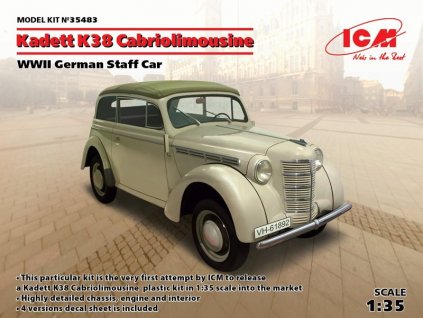 Kadett K38 Cabriolimousine,WWII German Staff Car 1/35