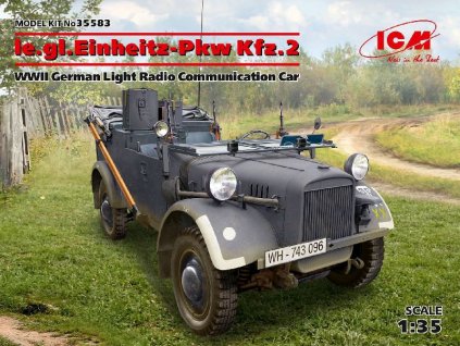le.gl.Einheitz-Pkw KFZ.2,WWII German Ligh Radio Communication car 1/35