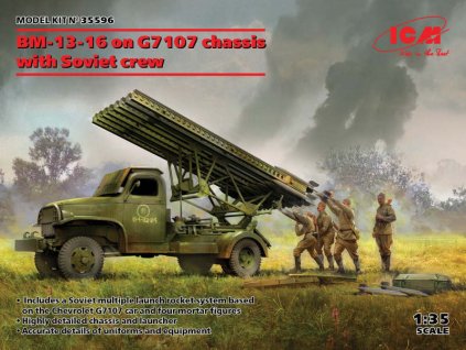 BM-13-16 on G7107 chassis with Soviet crew 1/35
