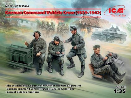 German Command Vehicle Crew (1939-1942) (4 figures) WW2 1/35