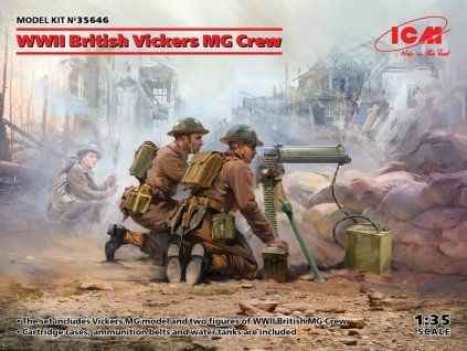WWII British Vickers MG Crew 1/35