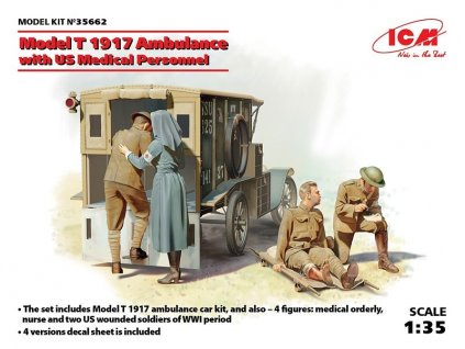 Ford Model T 1917 Ambulance w. US Medical Pers. 1/35