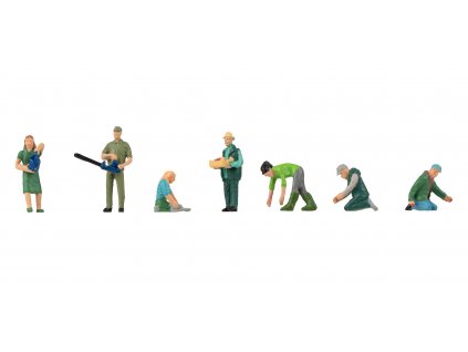Model railway figures - In the Garden center 7pcs HO