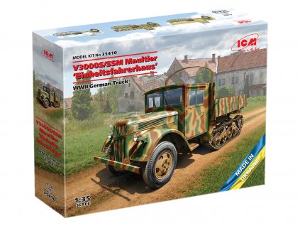 v3000s ssm maultier einheitsfahrerhaus wwii german truck 1 35 35410 icm 014