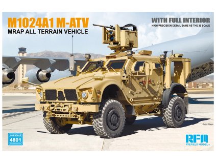 M1024A1 M-ATV MRAP All Terrain Vehicle with Full Interior 1/48