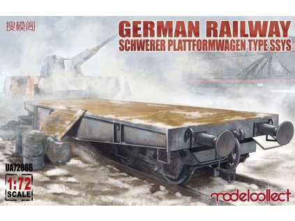 German Railway Schwerer Plattformwagen Type ssys 1+1 pack 1/72