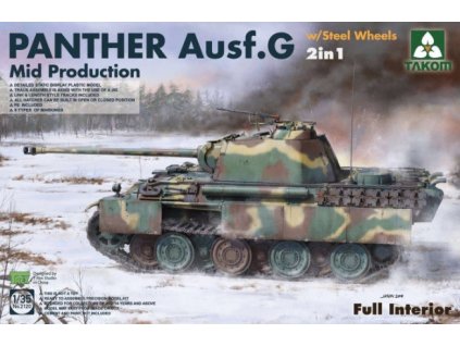 Pz. Kpfw. V Panther Ausf.G Mid production with Steel Wheels 2in1 1/35