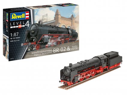 Express locomotive BR02 with tender 2'2' T30 1/87