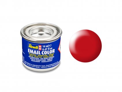 Farba Revell ENAMEL - 332 Červená žiarivá zamatová (Luminous Red Silk RAL3024) 14ml