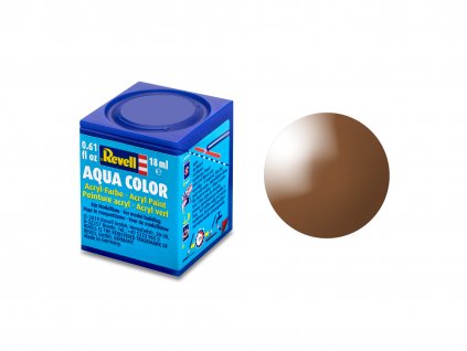Farba Revell AQUA - 80 Hnedá blatová lesklá (Mud Brown Gloss RAL8003) 18ml