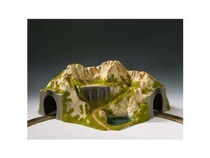 Tunnel complete, 1-track, curved, 41 x 37 x 20 cm HO