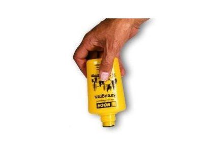 Static grass spreader, blowing, manual