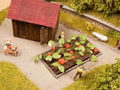 Tekvica Halloween 8 kusov (plocha 3x6cm) HO 1/72