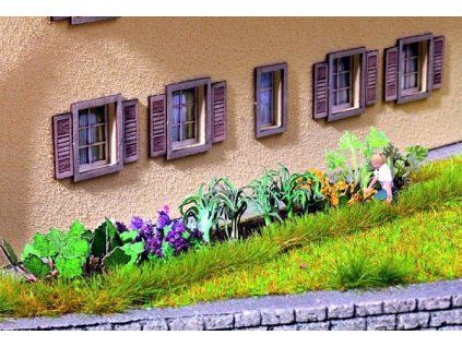 Laser-Cut garden plants 17 pcs HO