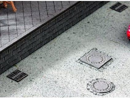 Laser-Cut channel covers and grates 25 pcs HO