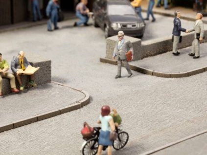Curbs for diorama 16 pcs 200 cm Laser Cut HO 1/72