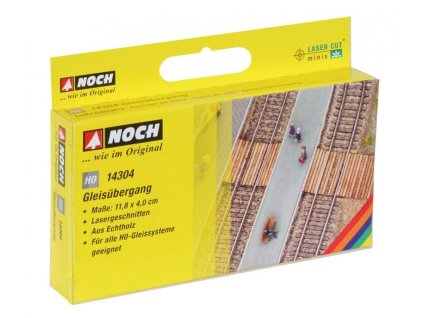 Laser-Cut railway crossing 11.8 x 4.0 cm HO