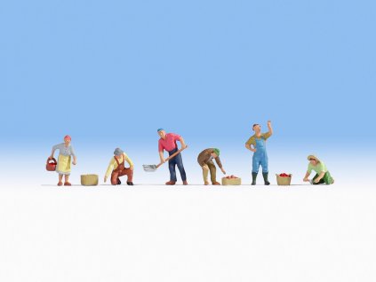 Farmáři při sklizni 1/87 HO