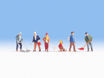 Odklízení sněhu - figurky 6 ks HO