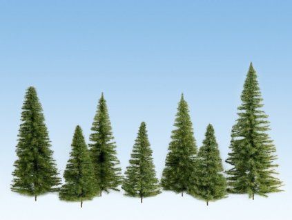 Diorama trees - coniferous 40 pcs 70-140mm high