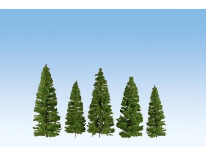 Diorama trees - coniferous 18 pcs 140-200mm high