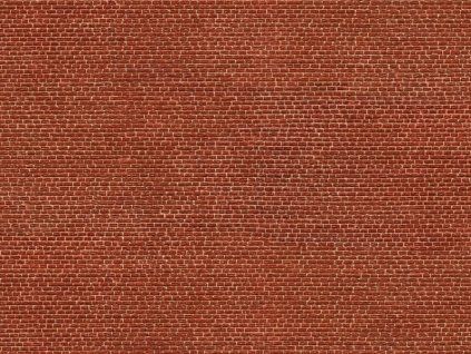 Brick wall 3D-cardboard strip 25 x 12.5 cm HO