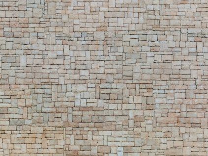 Stone wall "Lime" 3D-cardboard strip 25 x 12.5 cm HO