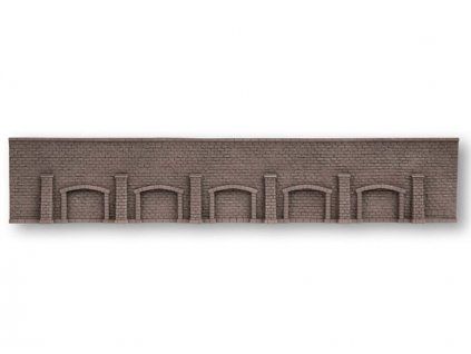 Retaining wall with arcades 33x12.5cm 1/72, HO